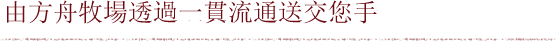 由方舟牧場透過一貫流通送交您手