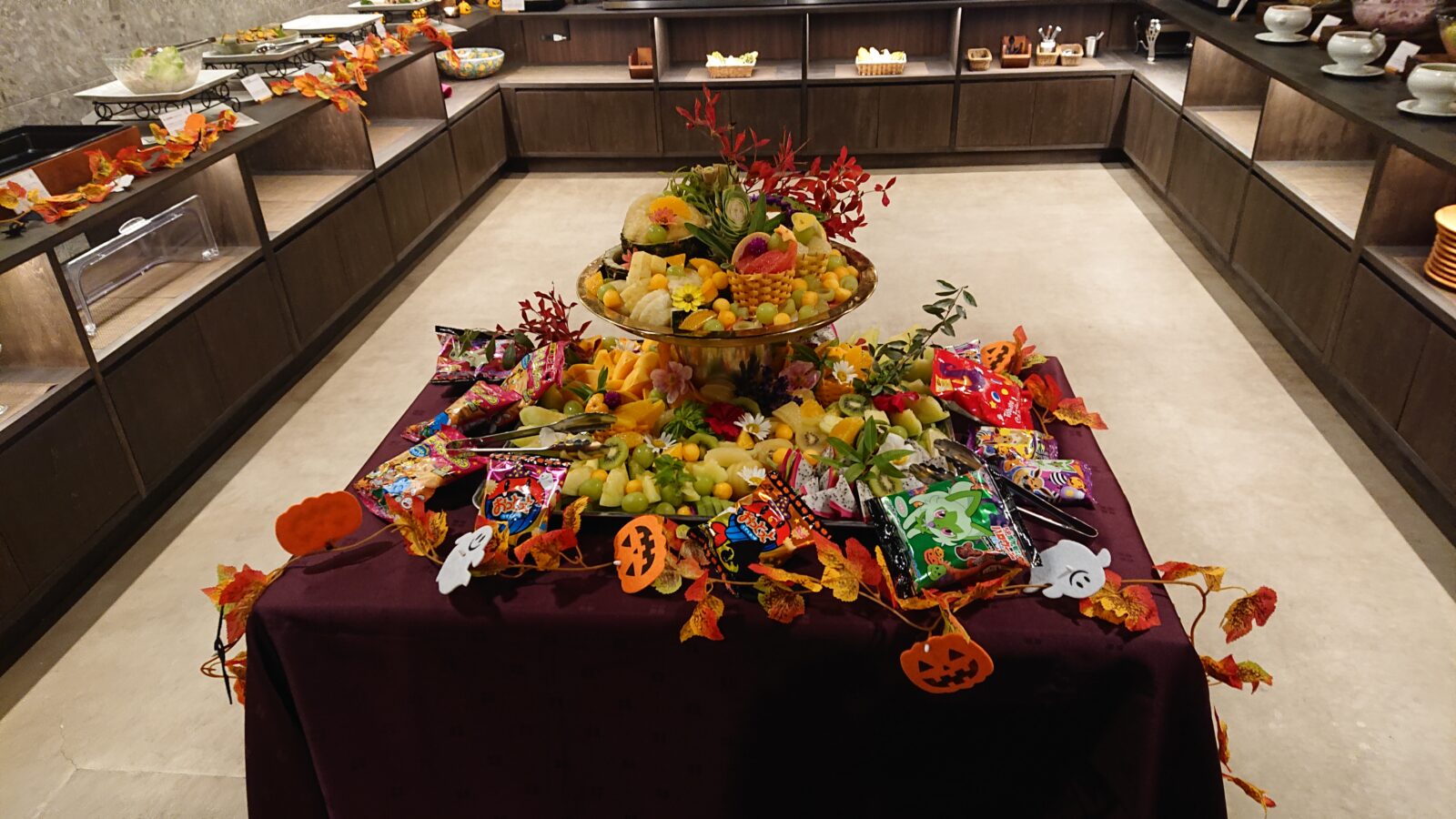秋の料理とハロウィンビュッフェ